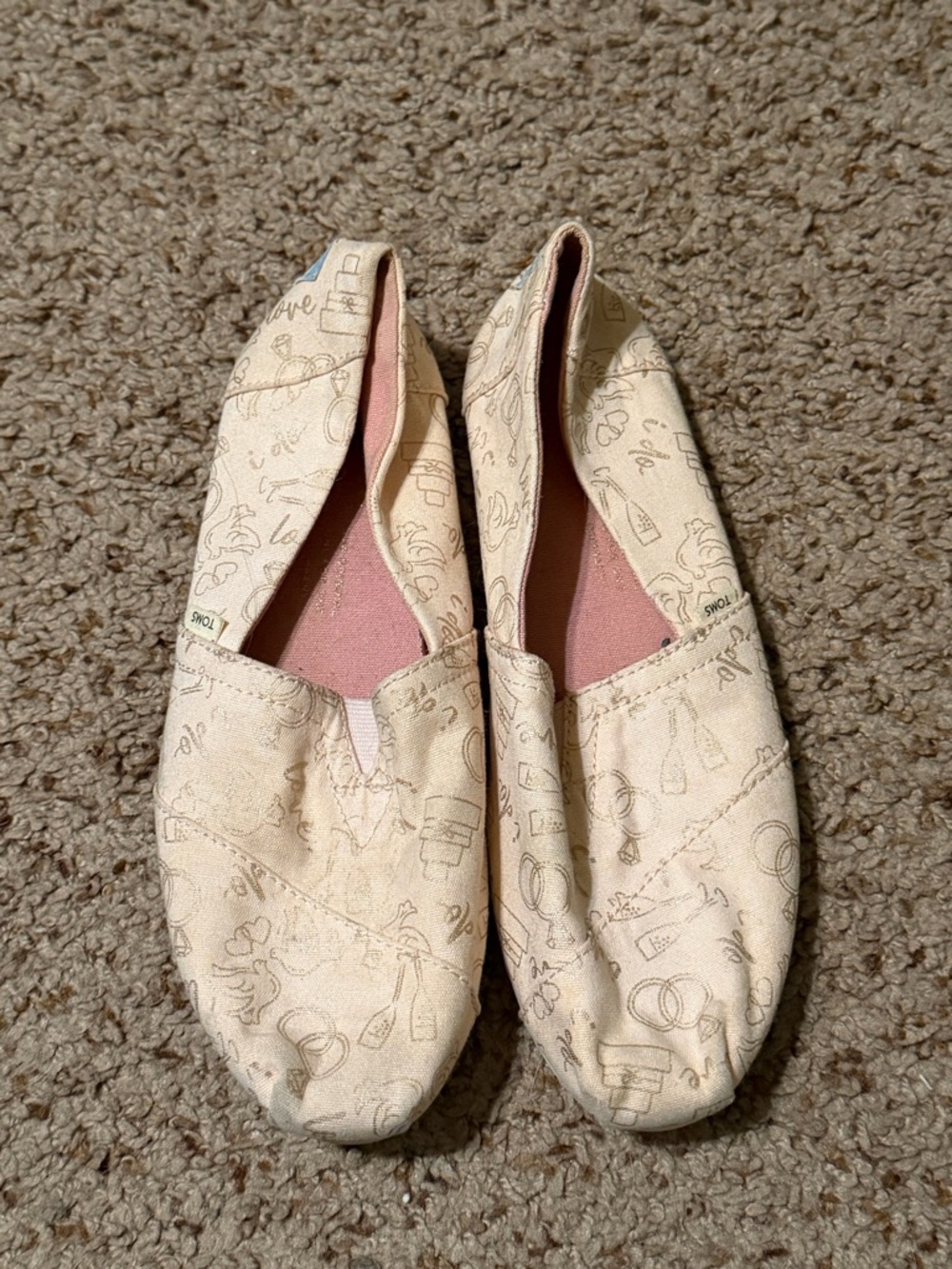 Toms Bride Slip Ons | Size 6.5